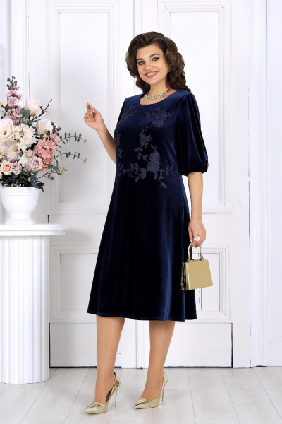 Платье Ninele 6025 темно-синий - фото 5
