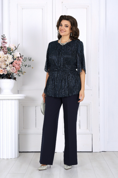 Блуза, брюки Ninele 6069 синий - фото 5