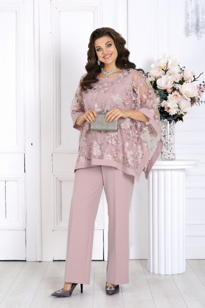 Блуза, брюки Ninele 7511 пудра - фото 4
