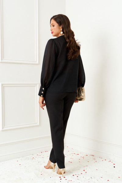Блуза, брюки, жилет Beautiful&Free 6395 черный - фото 12