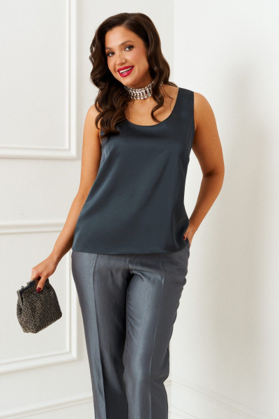 Брюки, жакет, топ Beautiful&Free 6400 графит - фото 9