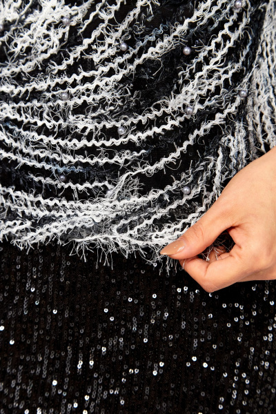 Блуза, топ, юбка Ольга Стиль Л-434 темно-синий - фото 11