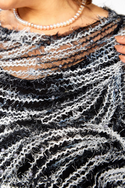 Блуза, топ, юбка Ольга Стиль Л-434 темно-синий - фото 4