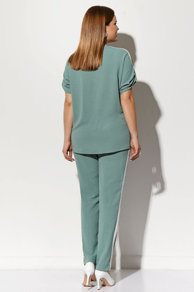 Блуза, брюки AYZE 1498 серо-зеленый - фото 4