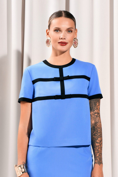 Блуза, юбка Lissana 5014 голубой - фото 2