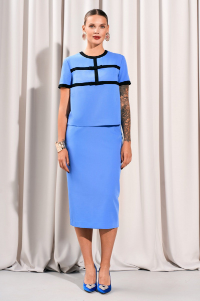 Блуза, юбка Lissana 5014 голубой - фото 1