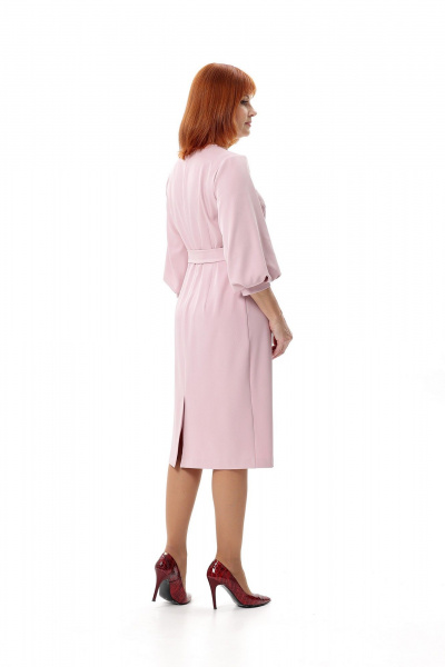 Платье с талевыми вытачками и шлицей Соджи 578 пудровый - фото 5