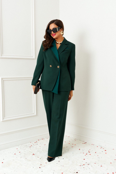 Брюки, жакет Beautiful&Free 6405 изумруд - фото 2