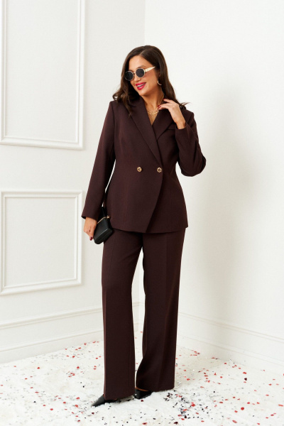 Брюки, жакет Beautiful&Free 6405 шоколад - фото 10