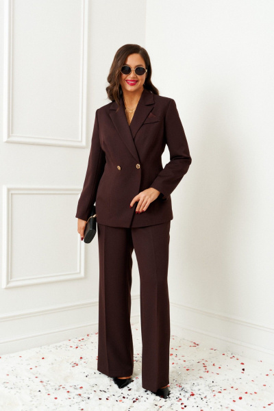 Брюки, жакет Beautiful&Free 6405 шоколад - фото 9