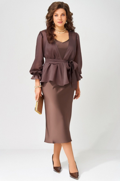 Платье, туника Fita 3191 шоколад - фото 3