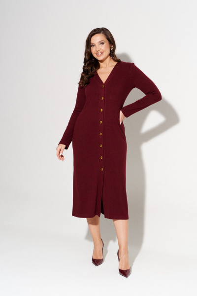 Платье AltaModa 1044 бордовый - фото 1