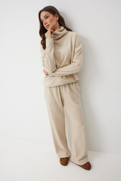 Брюки T.N.D М378/1 бежевый - фото 7