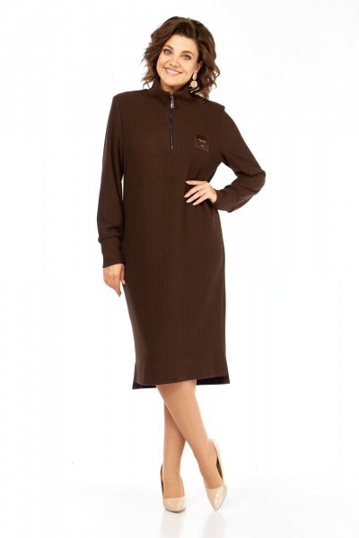 Платье Элль-стиль 2440 шоколад - фото 2