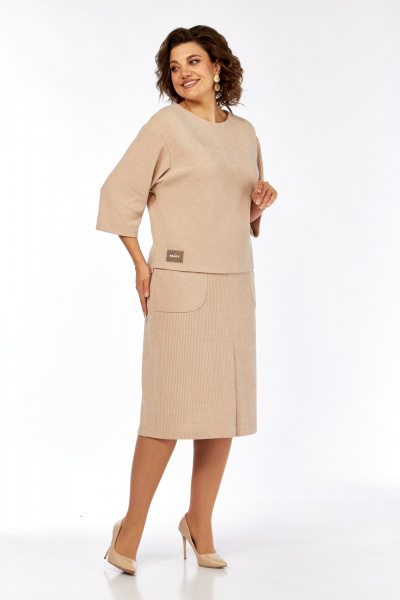 Блуза, юбка Элль-стиль 2441 бежевый - фото 14