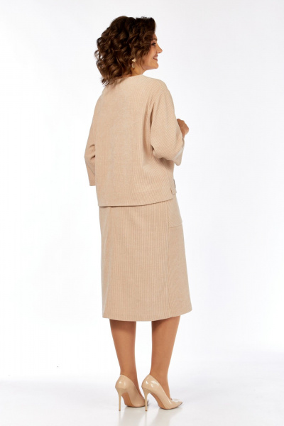 Блуза, юбка Элль-стиль 2441 бежевый - фото 8
