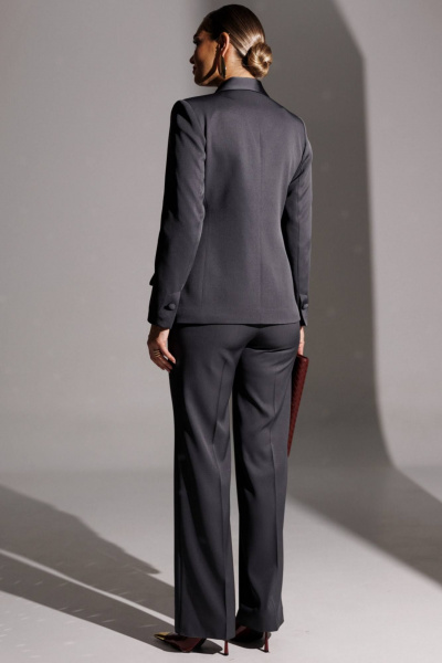 Брюки, жакет Мода Юрс 25-2938 серый - фото 2