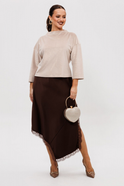 Джемпер, юбка Mubliz 302 шоколадный - фото 18