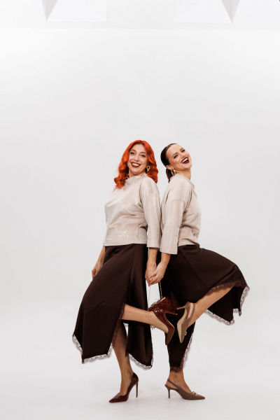 Джемпер, юбка Mubliz 302 шоколадный - фото 12