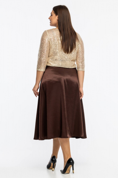 Юбка Avila 0758 коричневый - фото 4
