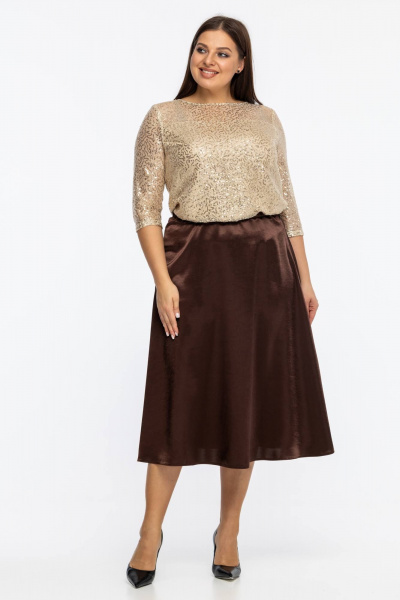 Юбка Avila 0758 коричневый - фото 1