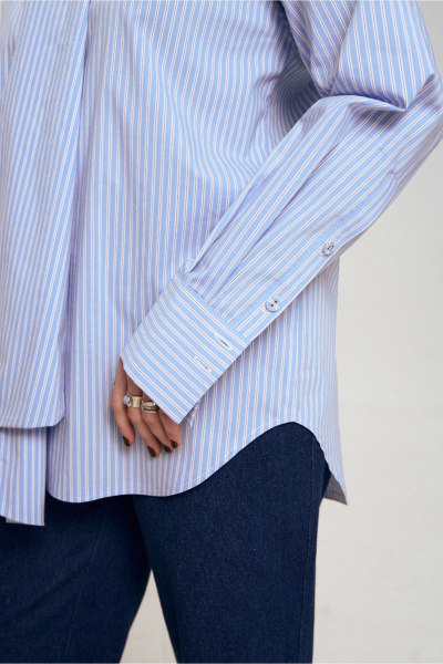 Блуза JRSy 2643 сине-
белая_полоса - фото 5