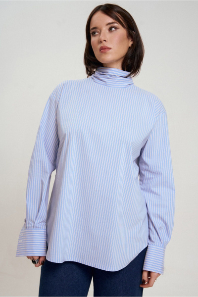 Блуза JRSy 2643 сине-
белая_полоса - фото 2