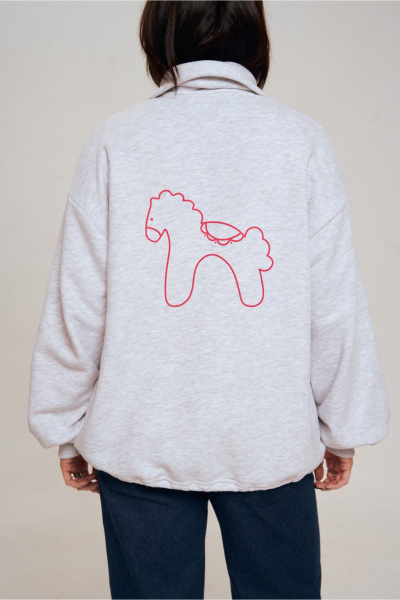 Джемпер JRSy 2652 серый_меланж - фото 3