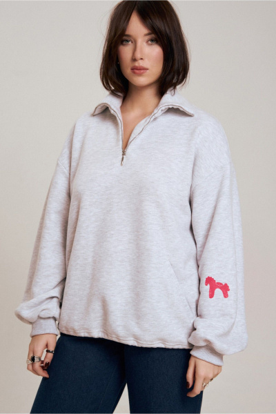 Джемпер JRSy 2652 серый_меланж - фото 2