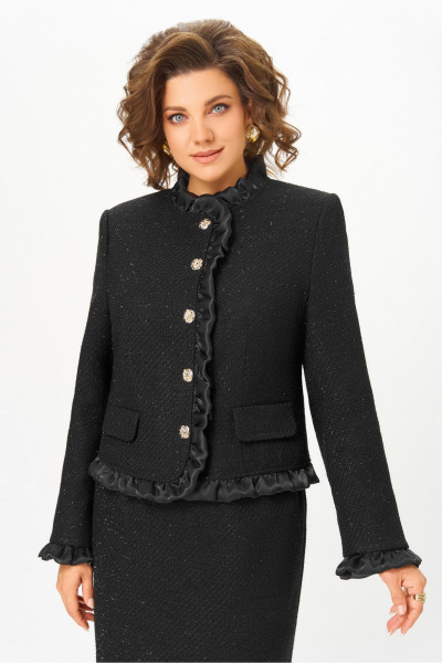 Жакет, юбка DaLi 3742.2 чёрный - фото 1