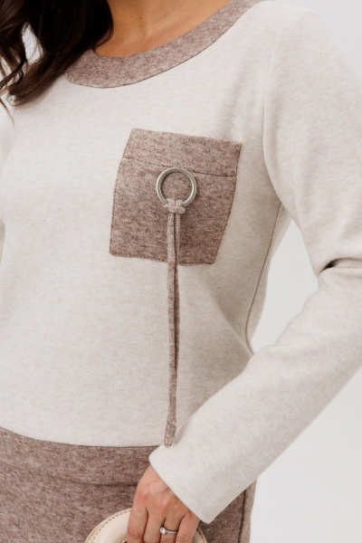 Джемпер, юбка Galean Style 993 коричневый - фото 12