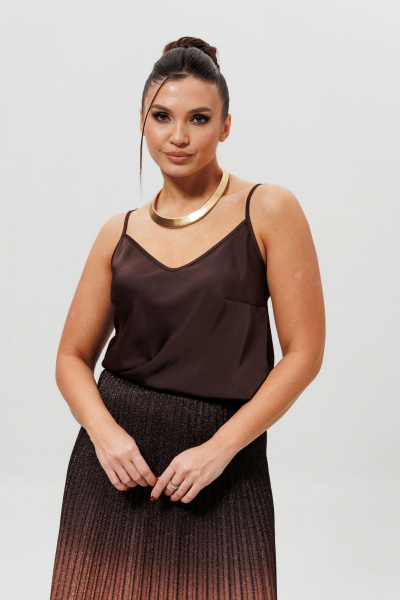 Блуза Mislana 1164бл_шоколад - фото 1