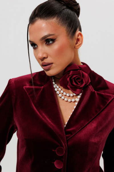 Жакет, юбка Mislana 1165/1 бордо - фото 11
