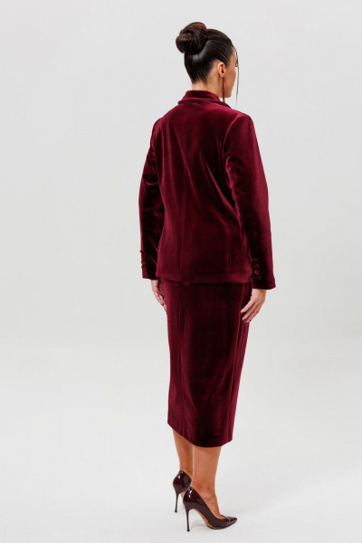 Жакет, юбка Mislana 1165/1 бордо - фото 10