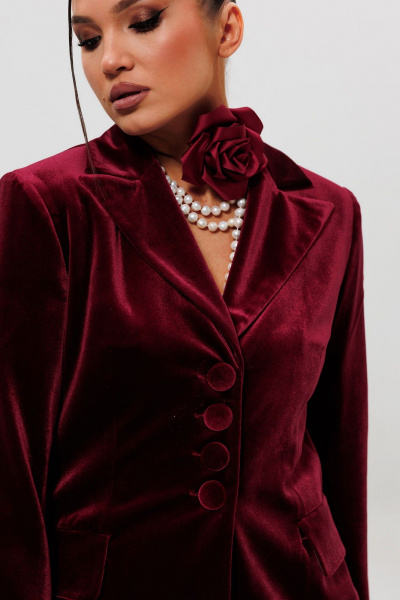 Жакет, юбка Mislana 1165/1 бордо - фото 2