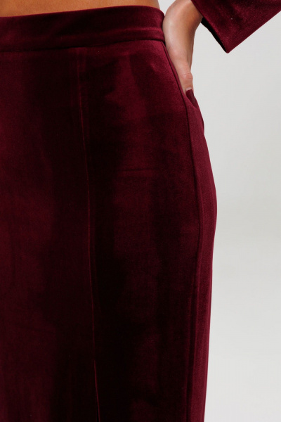 Жакет, юбка, манжеты Mislana 1165/1м бордо - фото 5