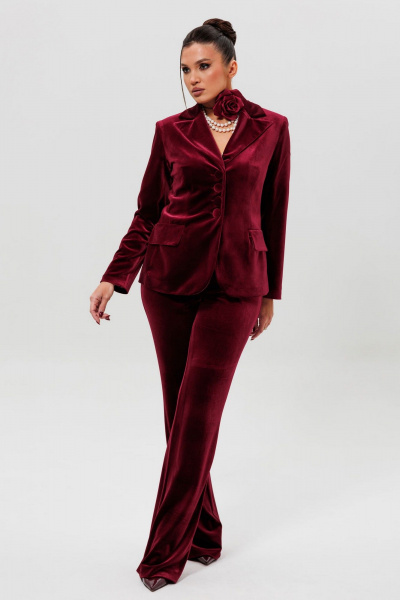 Брюки, жакет, манжеты Mislana 1169/1м бордо - фото 1