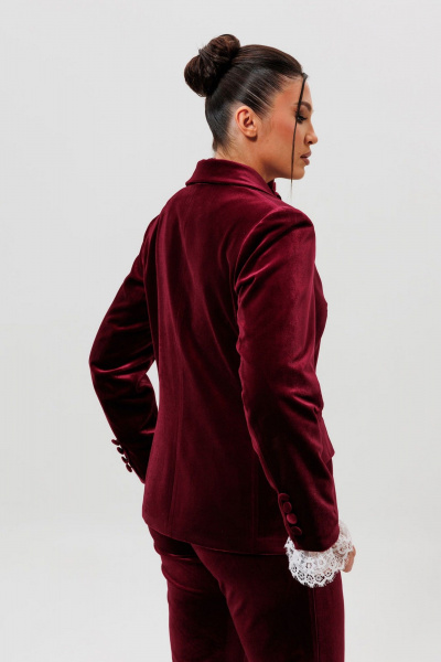 Брюки, жакет, манжеты Mislana 1169/1м бордо - фото 8