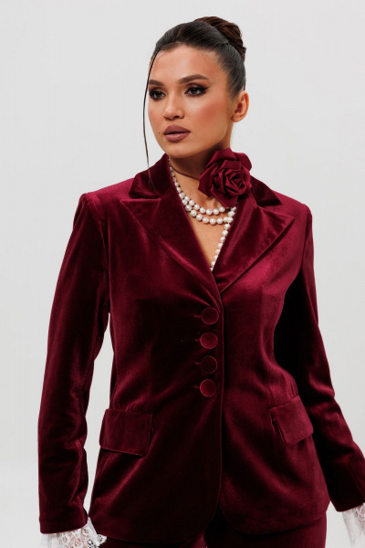 Брюки, жакет Mislana 1169/1 бордо - фото 8