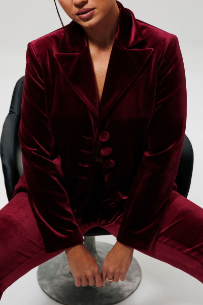 Брюки, жакет Mislana 1169/1 бордо - фото 4