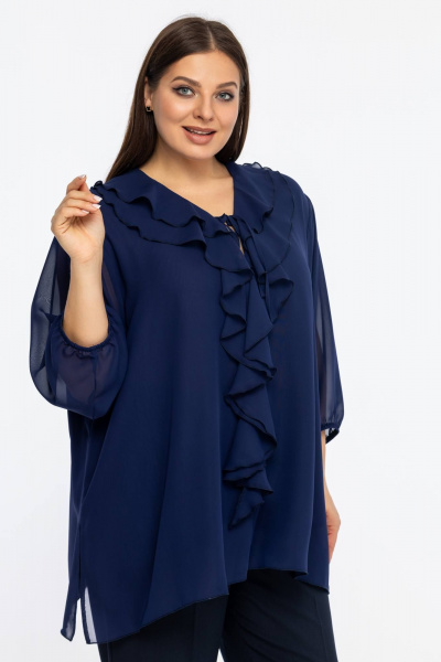 Блуза Avila 1006 темно-синий - фото 3