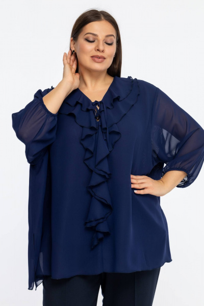 Блуза Avila 1006 темно-синий - фото 2