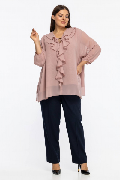Блуза Avila 1006 пудровый - фото 3