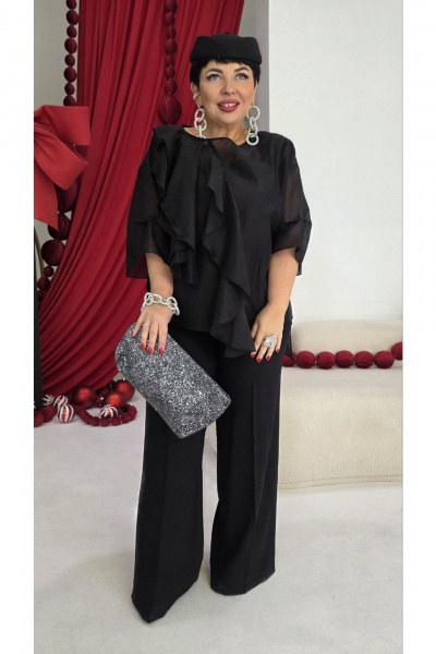 Блуза, брюки, топ Vittoria Queen 27213 черный - фото 7