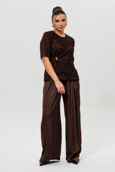 Брюки, жакет Mislana 1280к шоколад - фото 10