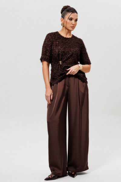 Брюки, жакет Mislana 1280к шоколад - фото 7