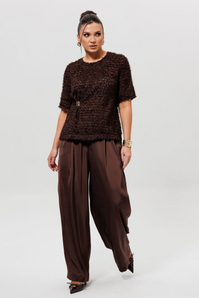 Брюки, жакет Mislana 1280к шоколад - фото 6