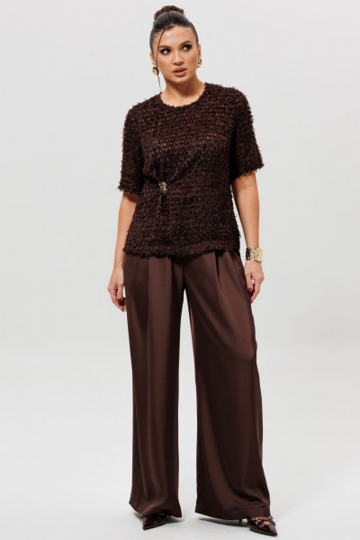 Брюки, жакет Mislana 1280к шоколад - фото 2