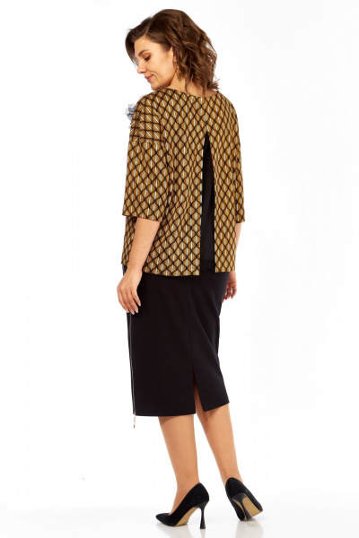 Блуза, юбка Matini 1.1805 черно-коричневый - фото 13