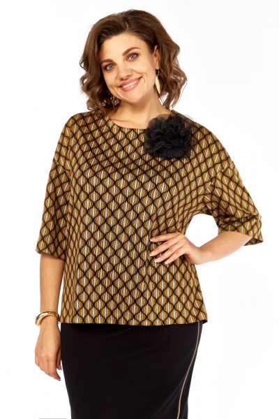 Блуза, юбка Matini 1.1805 черно-коричневый - фото 10